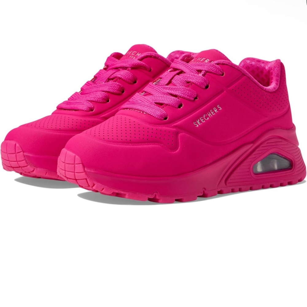 Skechers Girls Street Uno Gen1-Neon Glow Sneaker Size 12C Memory Foam